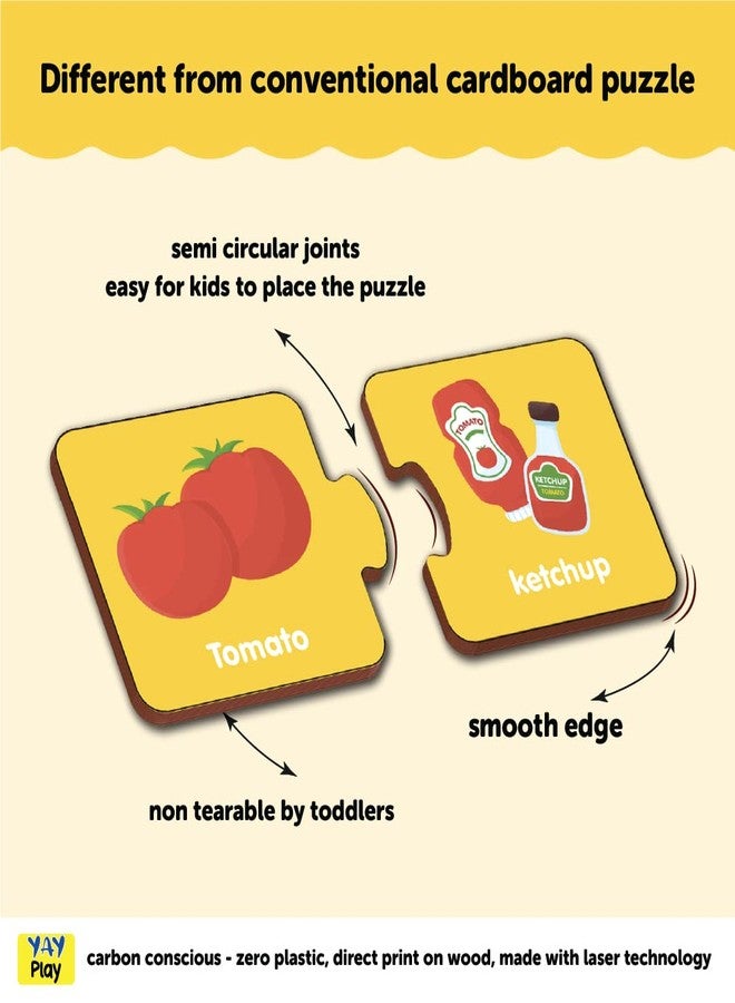YaYplay How it Made 2 Piece Wooden Jigsaw Puzzle, Set of 6 Wooden Puzzle for Kids, Montessori Early Educational Pre School-Puzzle Toys for 2+ Ys Kids - Image 5